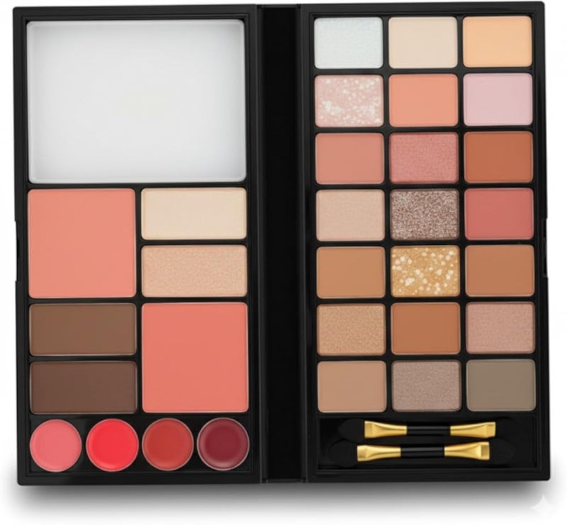 Colors Colorful Eyeshadow Palette Makeup,Rose Gold Brown Nude Matte Shimmer Eye Shadow Powder Palette,Naturing-Looking Long Lasting Waterproof-brown cover - cover -N1-31 COLORS