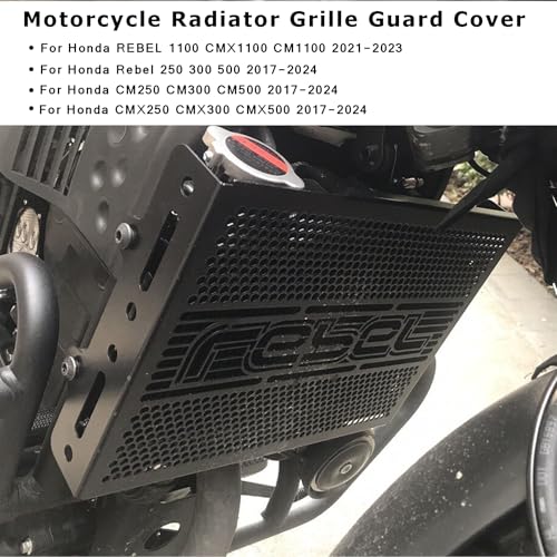 FREAXLL CMX1100 2021-2023 Radiator Grille Guard Protective Cover for H.onda REBEL 300 500 CMX300 CMX500 CMX250 2017-2024 Rebel 1100 CMX1100 2021 2022 2023 -Black - Image 2