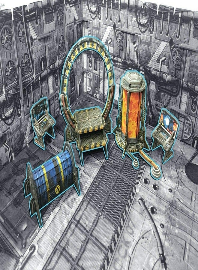 Battle Systems Sci-fi Terrain Sci-fi Dimension Gate - 28-35mm RPG/Wargames / 40k Necromunda Card Scenery - Image 1