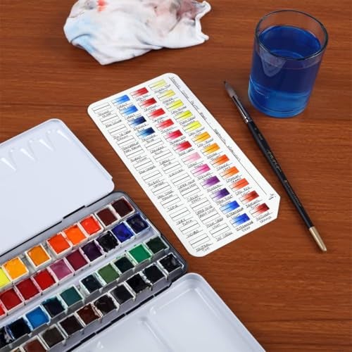 HG Art Concepts Painters Color Diary Watercolor Swatch Card, 48-Pan Size, 5-Pk, 140 lb Hot Press 100% Cotton Paper, Fits New York Central Palette Box, Color Swatch Book for Markers & Colored Pencil - Image 4