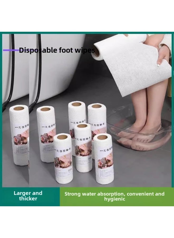 Disposable Foot Wiping Cloth Foot Bath Household Water Absorbing Foot Wiping Paper Hotel Foot Wiping Pedicure Hair-free Towel For Lazy People-Color:20*20 (300g) Running Volume Model (qianwai Pure White) - Image 2