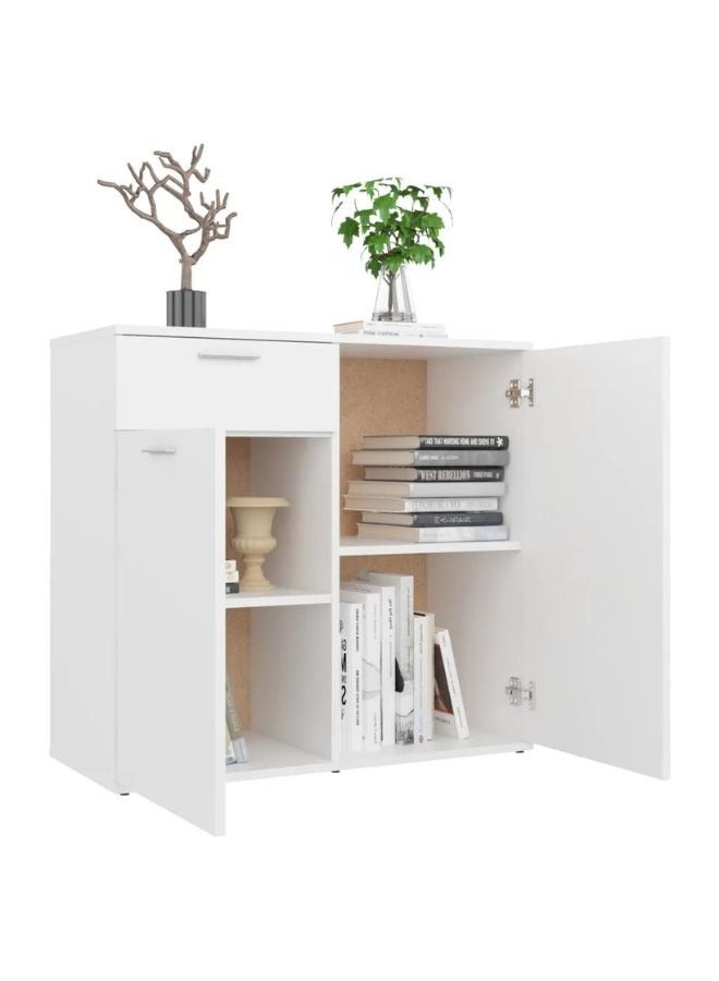 فيداكسل اللوحة الجانبية بيضاء 80 × 36x75 سم الخشب هندسي  - Image 2