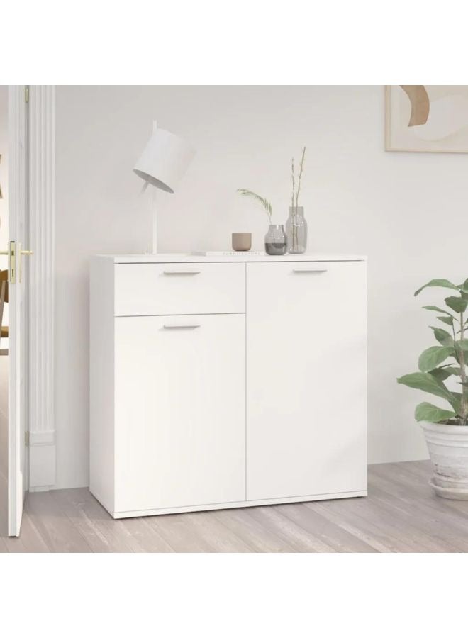 فيداكسل اللوحة الجانبية بيضاء 80 × 36x75 سم الخشب هندسي  - Image 1