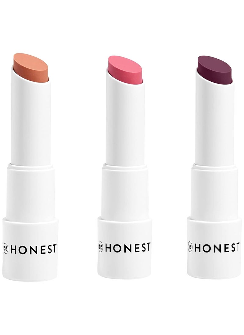 Honest Beauty Honest Beauty Tinted Lip Balm 3Pack  Antioxidantrich Acai Extracts  Avocado Oil  EWG Certified Vegan Cruelty Free 