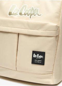 Lee Cooper Logo Print Backpack with Zip Closure - 29x14x34 cm  - Image 3