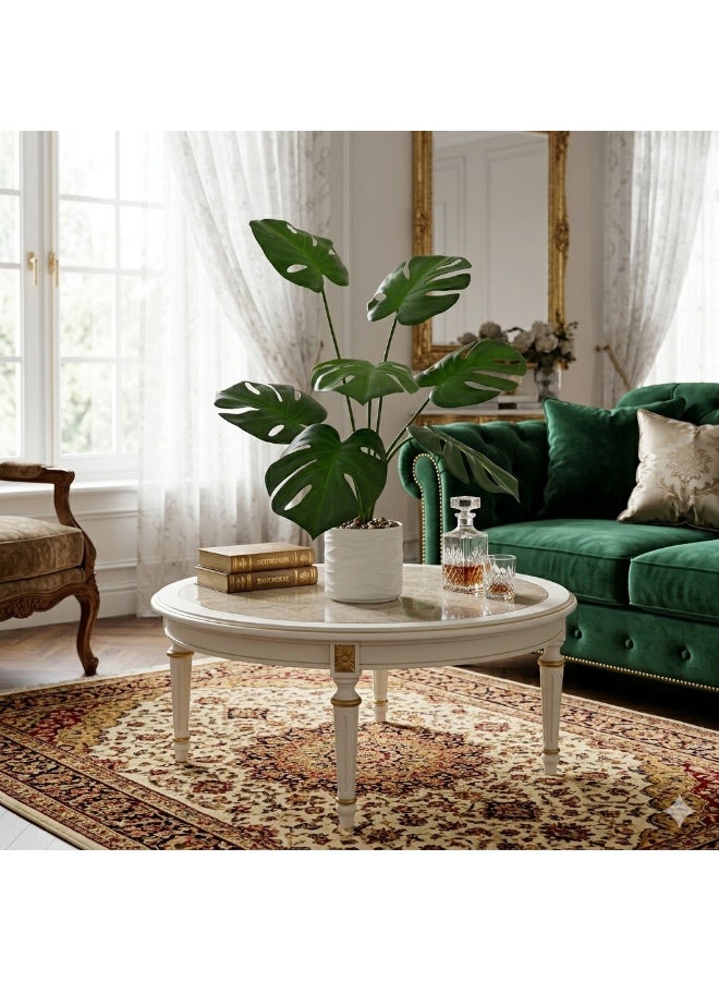 MirageBotanics 60cm Artificial Monstera Tree Fake Monstera Plant with White Planter, Faux Tree 7 Trunks and Lifelike Leaves for Indoor Outdoor Decor, Outdoor Indoor Decor, Low-Maintenance Housewarming Wedding Gift, Islamic New Year Eid Ramadan Office Home Decor - Image 3