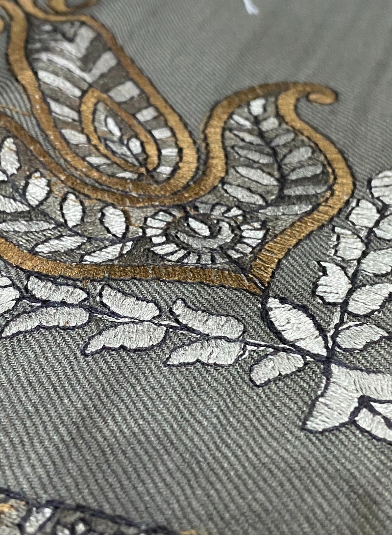 عمامة راس رجالي ، شال للرجل صيفي نقش خياطة ، شالات رجالية ، شيلان يمني عربي ، عصبة الراس ، قبعة صيفية ، هدايا رجالية ، هدايا للرجال ، الشال العربي ، عمامة سعودية اماراتية خليجية عمانية يمنية اسلامية - Image 4