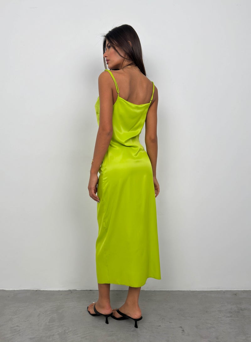 Slim Strap Satin Dress  - Image 5