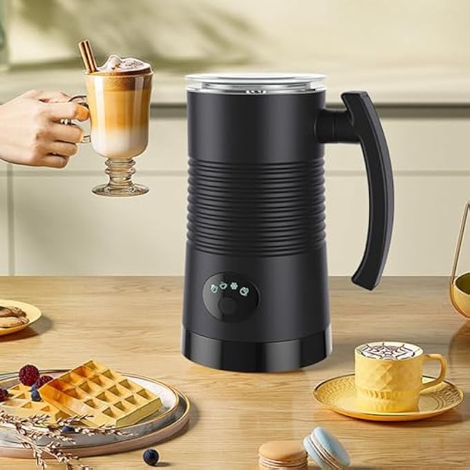 موتيم مكشوف الحليب الدافئ السريع مثالي لعشاق القهوة 4 في 1 سخان حليب كهربائي للاتيه كابتشينو ماكياتو مثالي للسفر إلى المنزل - Image 2