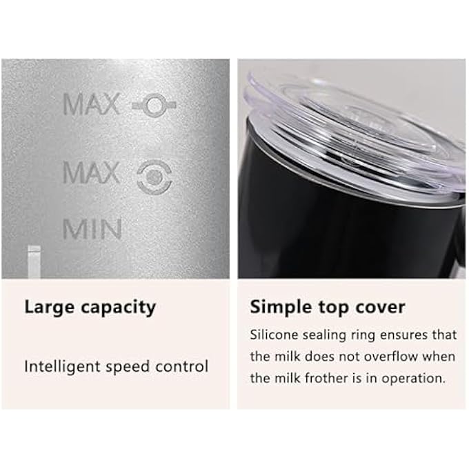 موتيم مكشوف الحليب الدافئ السريع مثالي لعشاق القهوة 4 في 1 سخان حليب كهربائي للاتيه كابتشينو ماكياتو مثالي للسفر إلى المنزل - Image 4