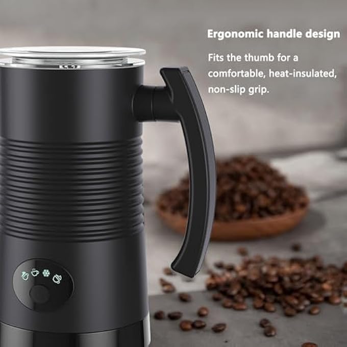 موتيم مكشوف الحليب الدافئ السريع مثالي لعشاق القهوة 4 في 1 سخان حليب كهربائي للاتيه كابتشينو ماكياتو مثالي للسفر إلى المنزل - Image 5