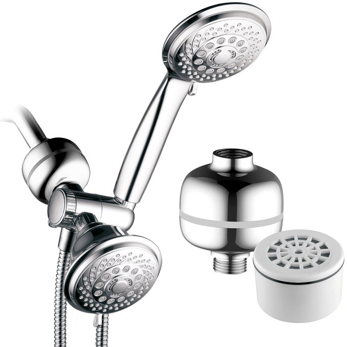 SHOWER HEADS WITH HANDHELD SPRAY HIGH PRESSURE WITH SHOWER FILTER 4 INCH SHOWERHEAD 4 INCH HANDHELD SHOWER HEAD 3IN1 30 SETTING SHOWER HEADS SHOWERSPA CHROME