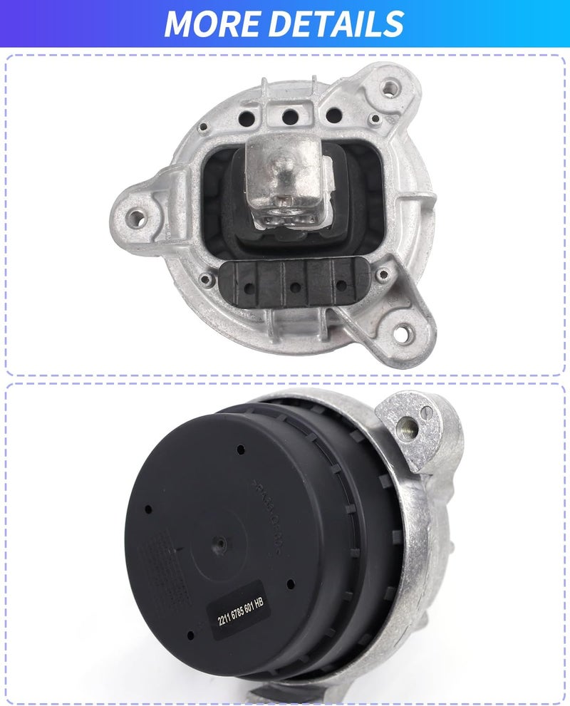 SHSBSCAR 2PCS Front Left & Right Engine Motor Mount Set for BMW F10 F11 528i N20 Engine (2012-2016) - Image 5