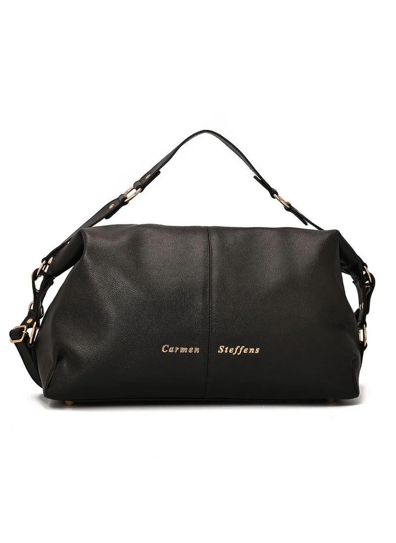 Carmen Steffens Black Slouch Shoulder Bag