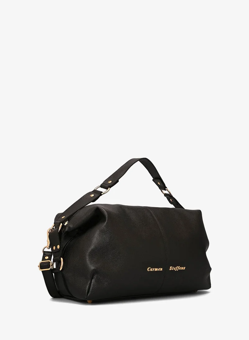 Carmen Steffens Black Slouch Shoulder Bag