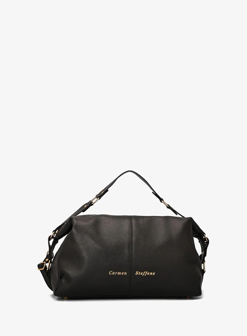 Carmen Steffens Black Slouch Shoulder Bag