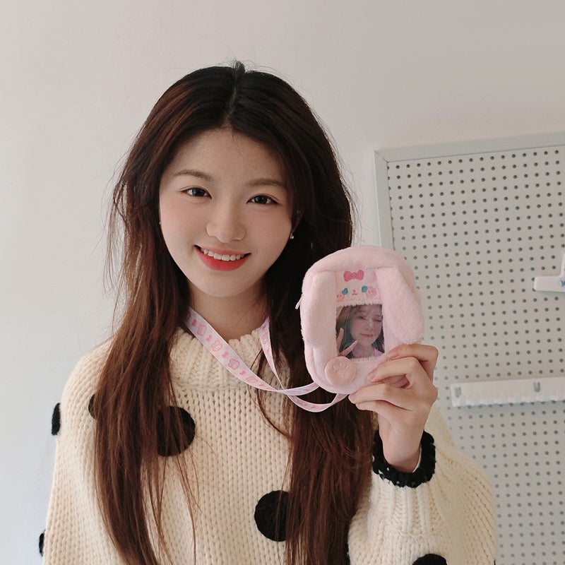 Korean Style Plush Tiger Card Holder – Transparent Zipper Purse for Girls - Image 4