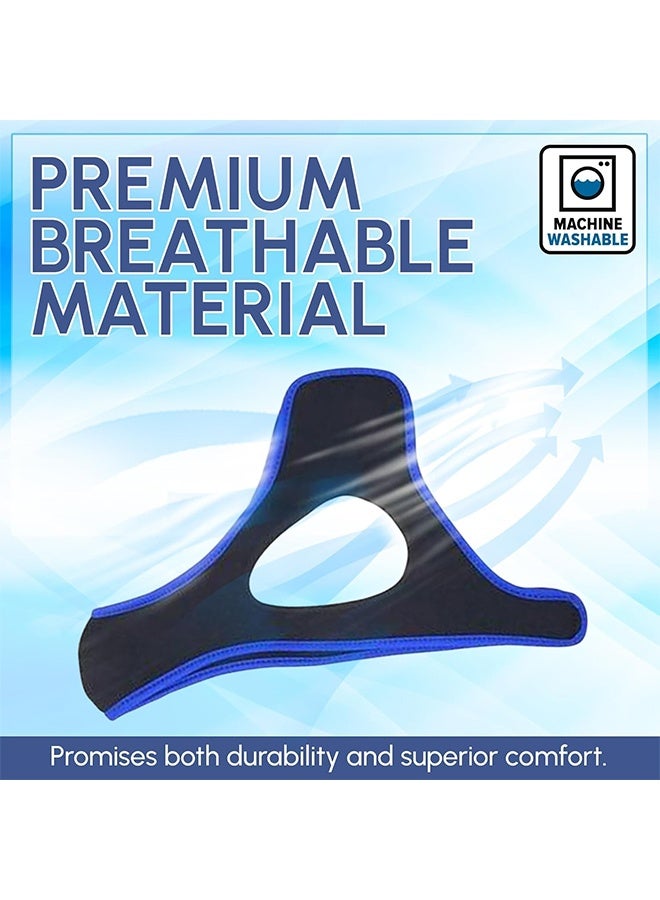 JS Elastic Adjustable Anti Snoring Strap, Anti Snore Chin Strap for Sleeping, Sleep Apnea Jaw Strap Anti Snoring Device, Breathable Snoring Stopper for Women and Men - Image 3