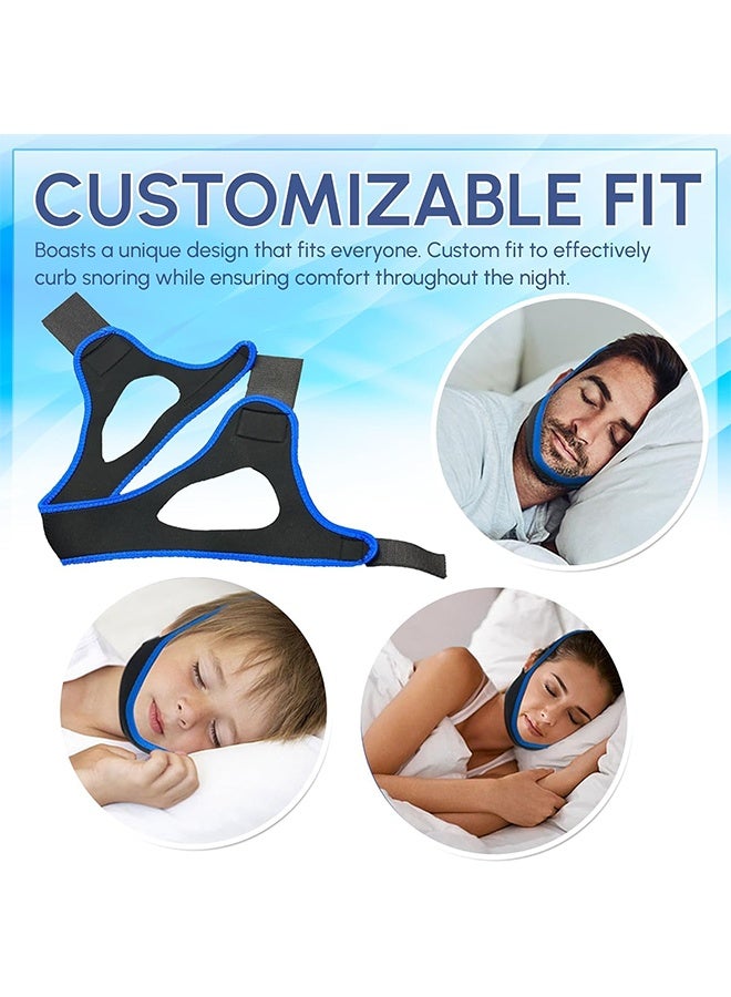 JS Elastic Adjustable Anti Snoring Strap, Anti Snore Chin Strap for Sleeping, Sleep Apnea Jaw Strap Anti Snoring Device, Breathable Snoring Stopper for Women and Men - Image 4