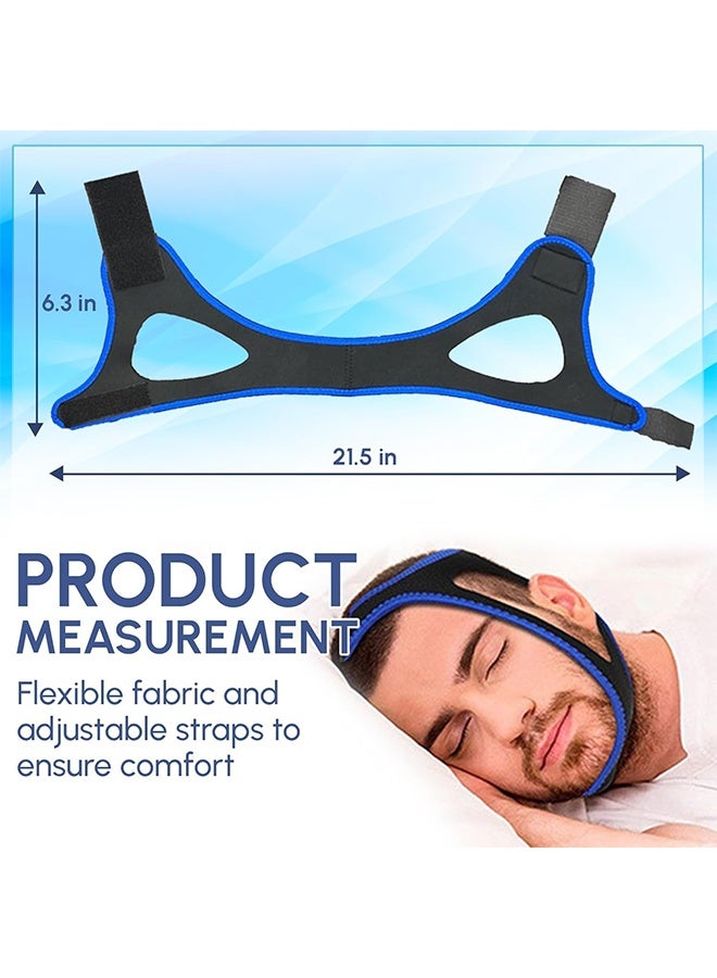 JS Elastic Adjustable Anti Snoring Strap, Anti Snore Chin Strap for Sleeping, Sleep Apnea Jaw Strap Anti Snoring Device, Breathable Snoring Stopper for Women and Men - Image 5