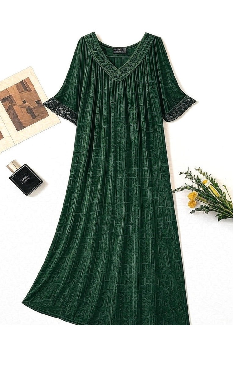 فستان ماكسي نسائي بلا مقاس من الحرير بتفاصيل دانتيل فريدة حصري - أنيق، مريح، قابل للتنفس، كاجوال، فستان طويل أنيق للنساء، مثالي للارتداء اليومي، الحفلات، الخروجات العائلية، إجازات الشاطئ، موضة الصيف، ملابس رائجة