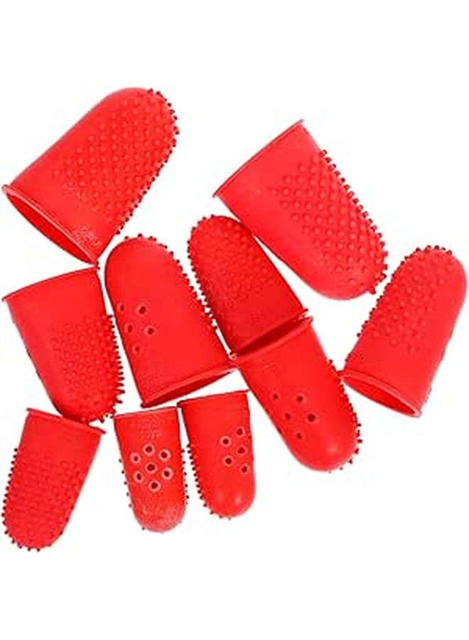 10Pcs Non Slip Finger Guards Breathable Rubber Finger Covers For Money Counting Sewing Crafting - Image 1