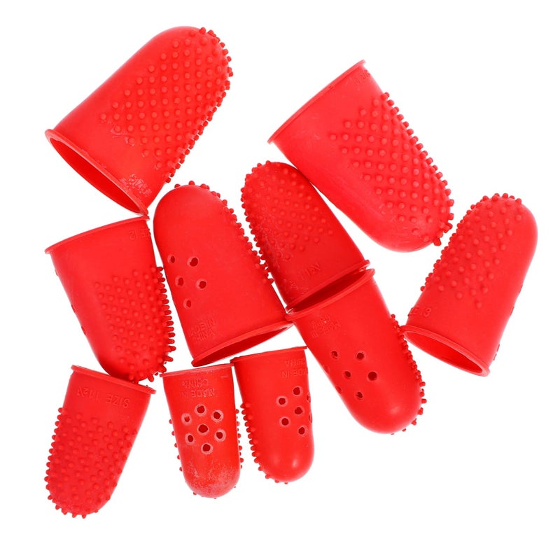 10Pcs Non Slip Finger Guards Breathable Rubber Finger Covers For Money Counting Sewing Crafting - Image 2
