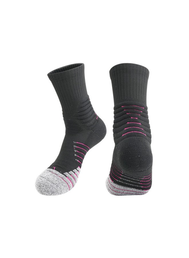 High-top Basketball Socks Actual Combat Long-tube Badminton Towel Socks Sweat-absorbent Zhongbang Running Socks Medium-tube Sports Socks