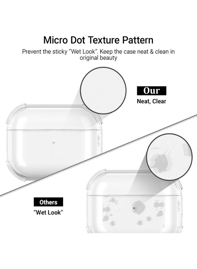 CoomBe ﻿ Clear Case Cover for AirPods Pro 3 with Cleaning Kit u0026 Keychain, Classical Showing Original Look Transparent Ice Clear Case,Strong Protection Earbud Skin Ultra Thin Soft TPU Protector - Image 5