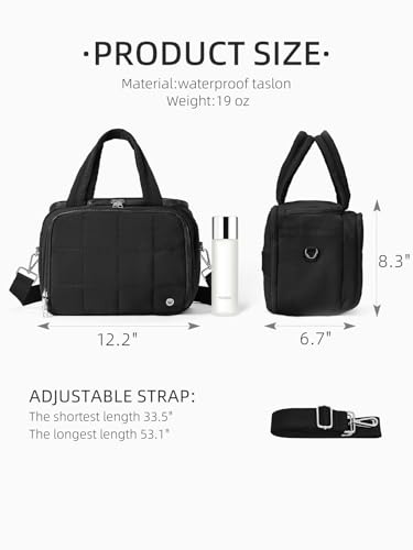 WESTBRONCO Toiletry Bag for Women with Jewelry Organizer, Lightweight Large Travel Toiletry Bag, Puffy Quilted Makeup Bag Organizer for Accessories, Essentials, Cosmetics, Toiletries - Image 2