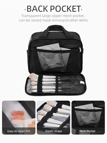 WESTBRONCO Toiletry Bag for Women with Jewelry Organizer, Lightweight Large Travel Toiletry Bag, Puffy Quilted Makeup Bag Organizer for Accessories, Essentials, Cosmetics, Toiletries - Image 5