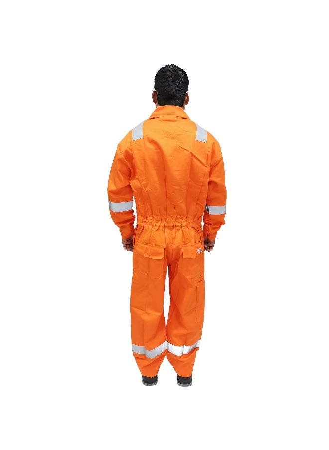TAHA - FR Pyrovatex Coverall – Flame-Resistant Protective Workwear for High-Risk Environments, Orange | Size-S - Image 1