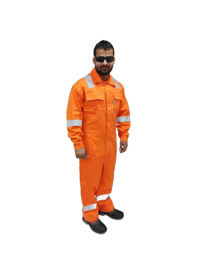 TAHA - FR Pyrovatex Coverall – Flame-Resistant Protective Workwear for High-Risk Environments, Orange | Size-S - Image 1
