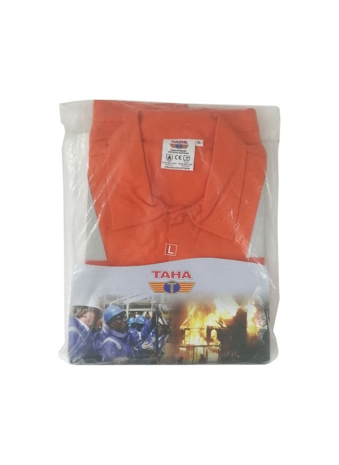 TAHA - FR Pyrovatex Coverall – Flame-Resistant Protective Workwear for High-Risk Environments, Orange | Size-S - Image 1