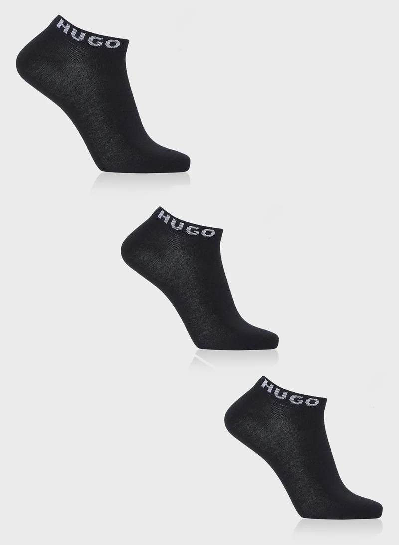HUGO 3 Pack Logo Socks