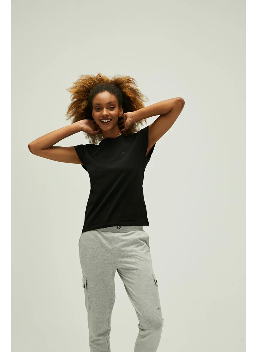 Bad Bear Women's Black T-Shirt Mudra