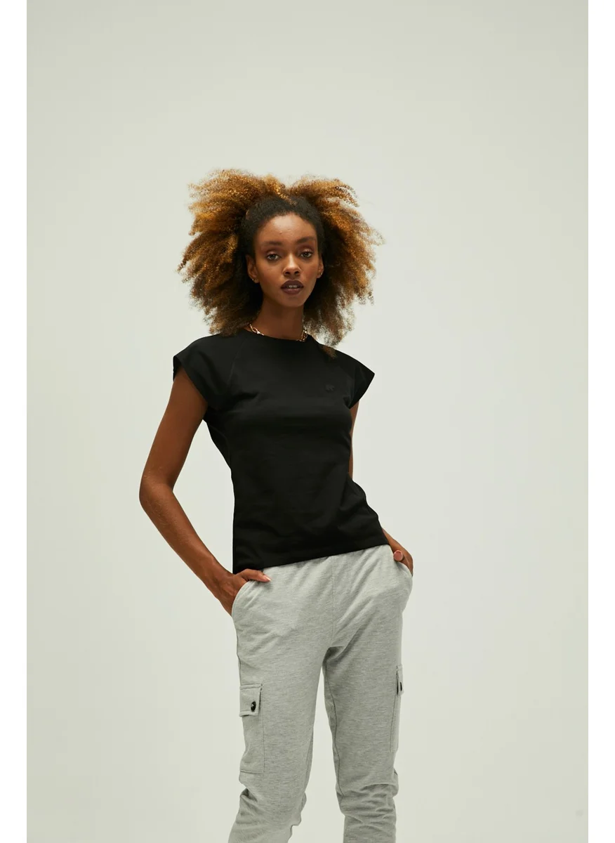Bad Bear Women's Black T-Shirt Mudra