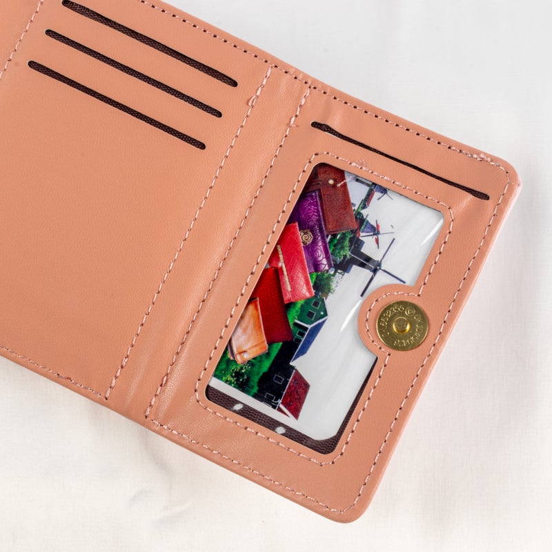 محفظة وحاملة بطاقات جلد رمادي تحتوي على جيوب متعددة للنقود والبطاقات - Image 4