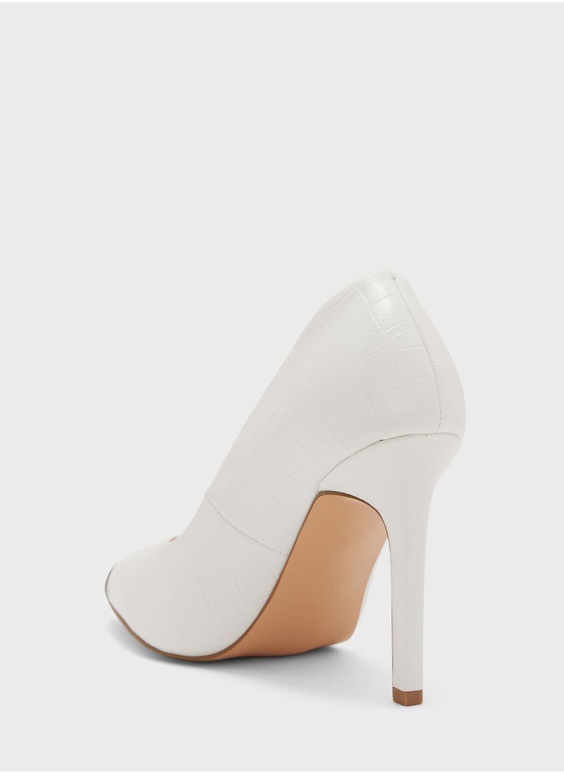 ELLA - Croc Effect Pump With Toecap - Image 1
