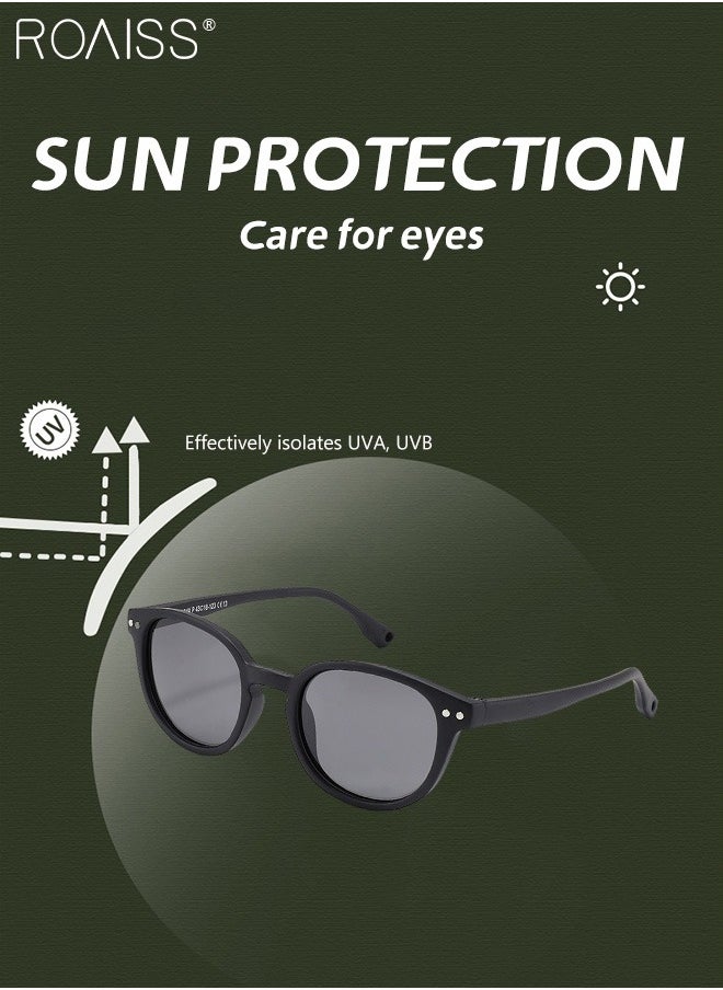 roaiss - Oval Polarized Sunglasses for Babies, UV400 Protection Cute Beach Holiday Sun Glasses with Lightweight Flexible TPEE Frame and Elastic Strap for Boys Girls Age 0-3, Black - Image 1