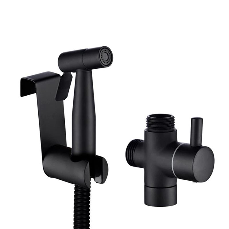 Stainless Steel Handheld Toilet Sprayer Kit With 1 5m Hose And Hook Black - Image 2