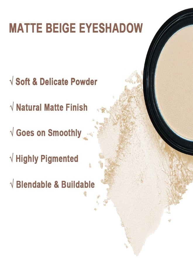 Mysense Matte Beige Single Eyeshadow Palette, Pressed Powder Eye Shadow Makeup, Neutral Nude Shade Eyelid Color, High Pigment Long Lasting Vegan & Cruelty Free, 203# Polly - Image 3