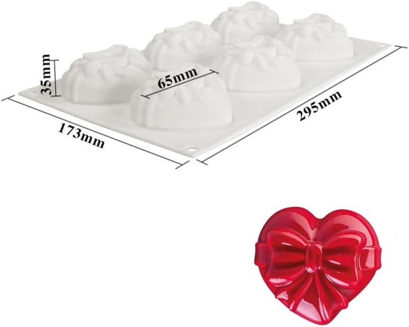 mostsom 3D Heart Silicone Cake Moulds (Heart, 11.8 x 6.92 x 1.4 inch) - Image 2