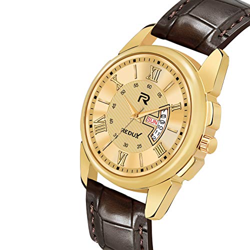 REDUX Analogue Golden Dial Watch for Men RWS0367S - Image 3