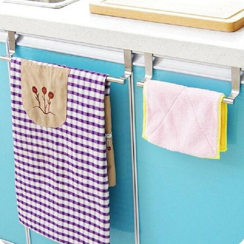Wall Mounted Stainless Steel Towel Rack Holder Rustproof Space Saving For Bathroom Kitchen - Image 3