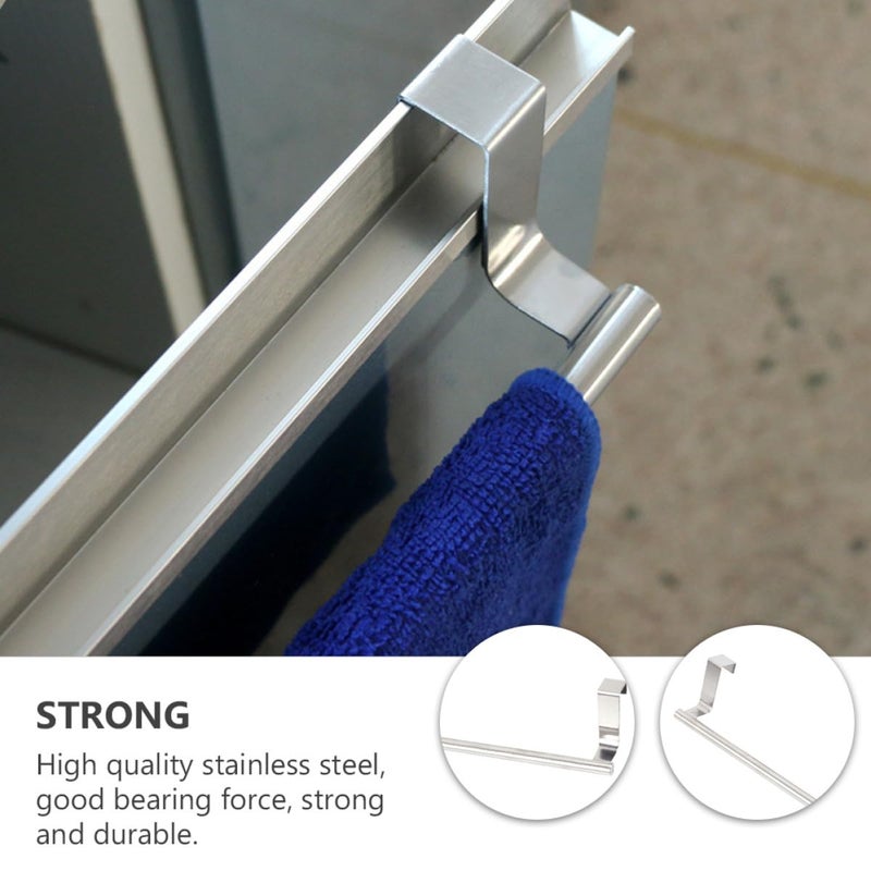 Wall Mounted Stainless Steel Towel Rack Holder Rustproof Space Saving For Bathroom Kitchen - Image 4