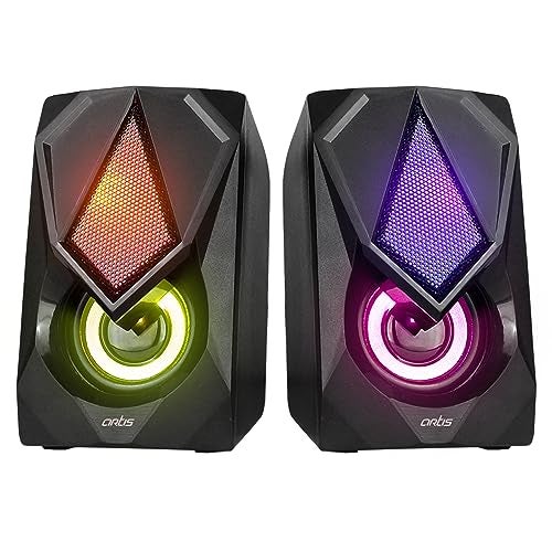 Artis S21 2.0 Channel Stereo USB Multimedia Speaker (Black) (5W RMS Output) - Image 1