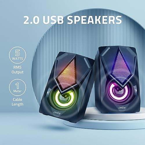 Artis S21 2.0 Channel Stereo USB Multimedia Speaker (Black) (5W RMS Output) - Image 3