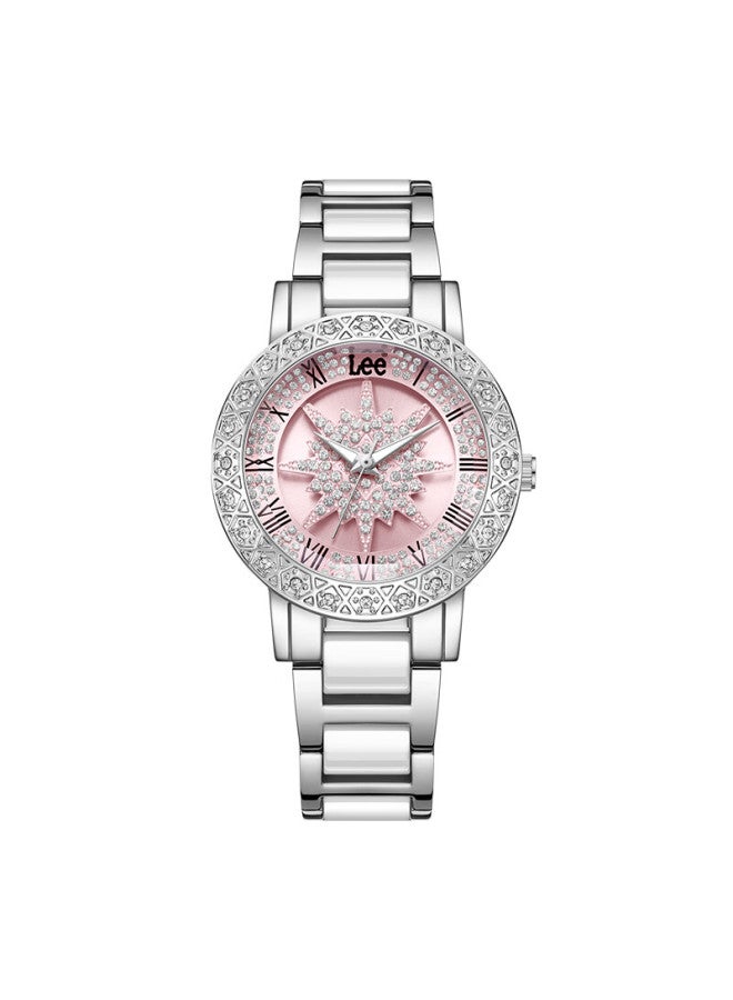 Lee Women's Watch Simple Luxury Student Small Niche High-end Feel Gift For Women Birthday Women's Day F534 Pink - Image 3