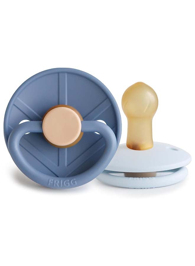 FRIGG لهاية FRIGG ليتل فايكنغ من اللاتكس للأطفال 0-6 أشهر 2-Pack عرض المحيط/أزرق باودر - الحجم 1 - Image 1